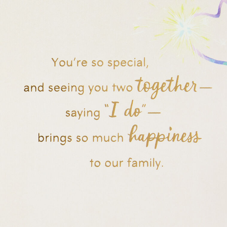 Heart Sparklers Daughter-in-Law Wedding Card  image number 3