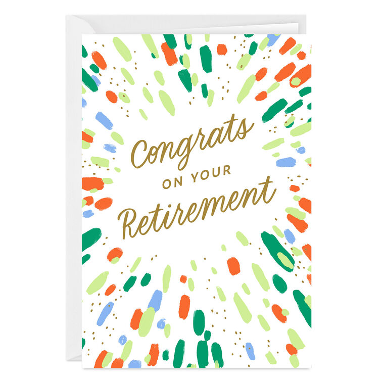 Splatter Art Custom Retirement Card
