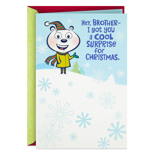 Snowball Fight Funny Pop-Up Christmas Card for Brother, 