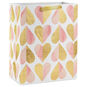 Pink and Gold Hearts on White Large Gift Bag Front image number 1