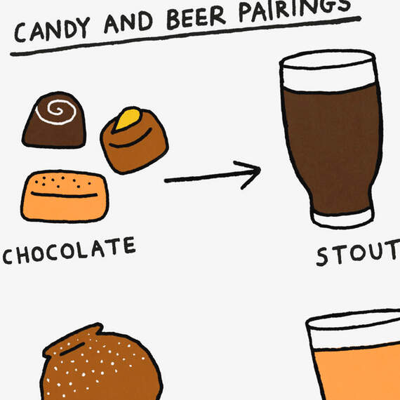 Candy and Beer Pairings Funny Halloween Card, , large image number 4