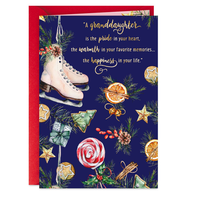 The Pride in My Heart Christmas Card for Granddaughter
