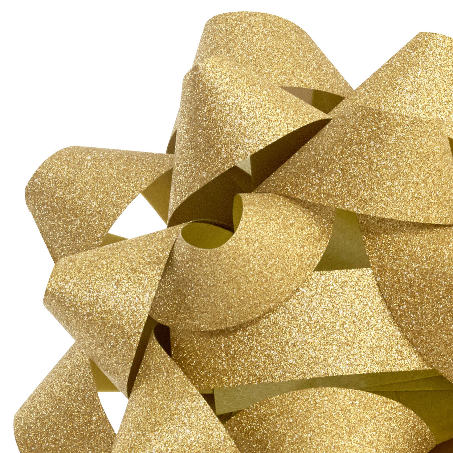 4.6" Sparkling Gold Gift Bow, Gold, large image number 4