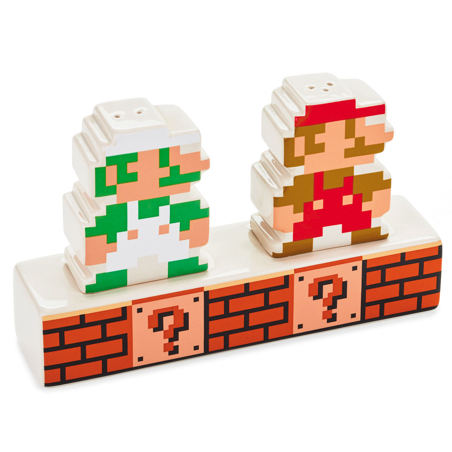 Nintendo Super Mario Bros.&reg; Mario and Luigi Salt and Pepper Shakers, Set of 3, , large image number 2
