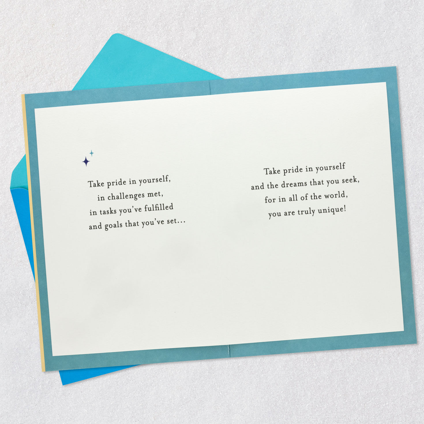 Graduate in Gold Arch College Graduation Card Open card with envelope image number 4