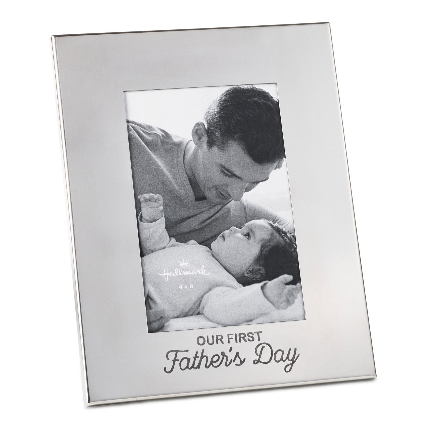 Our First Father's Day Silver Metal Picture Frame, 4x6