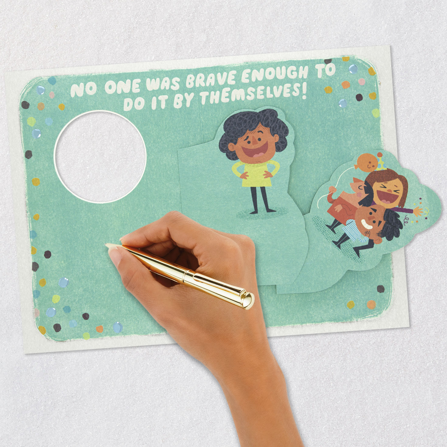 Comic Characters Funny Pop-Up Birthday Card Signing card image number 7