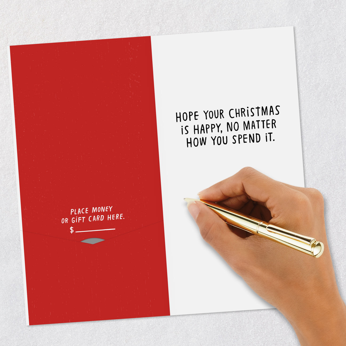 Elves Now and Then Funny Money Holder Christmas Card, , large image number 7