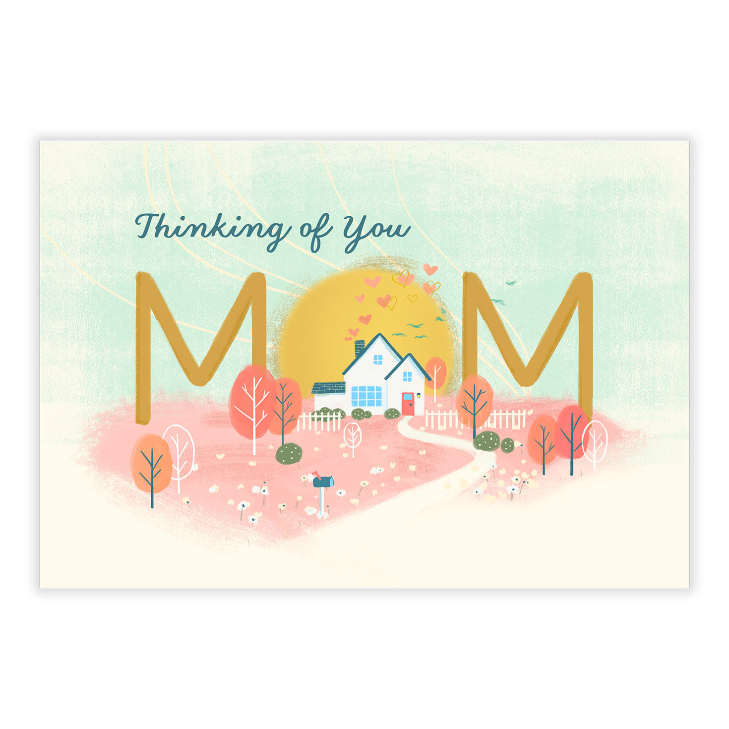 Sunny Home Scene Personalized Mother's Day Card front image number 2