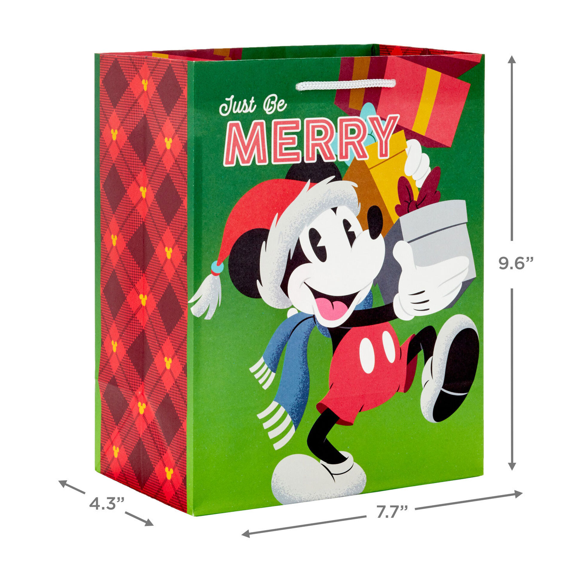 Disney Mickey and Minnie Christmas Gift Bags, Assorted Sizes and
