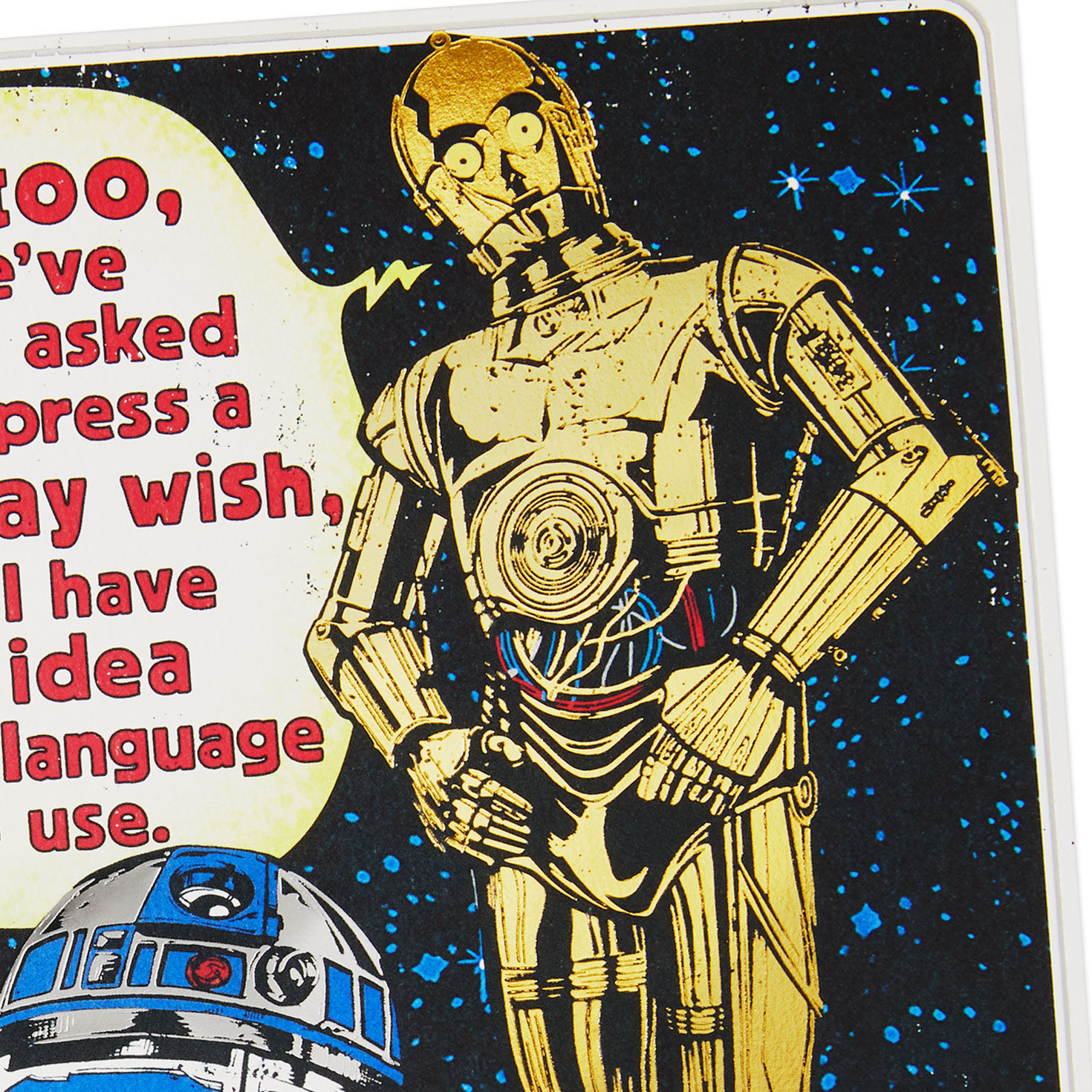 Star Wars Droids Funny Musical Birthday Card Card Front Detail image number 5