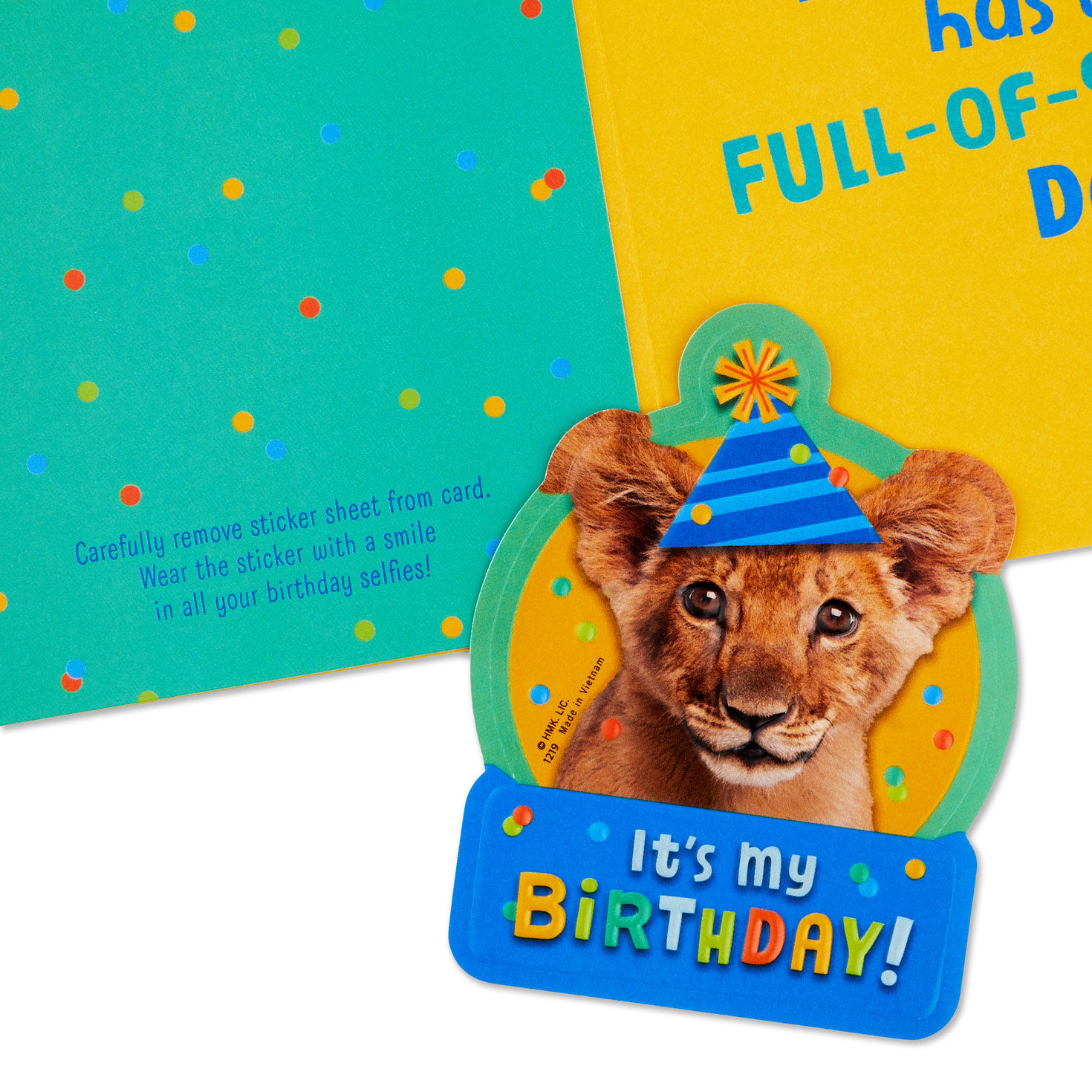 Fun Little Guy Lion Birthday Card With Sticker for only USD 3.99 | Hallmark