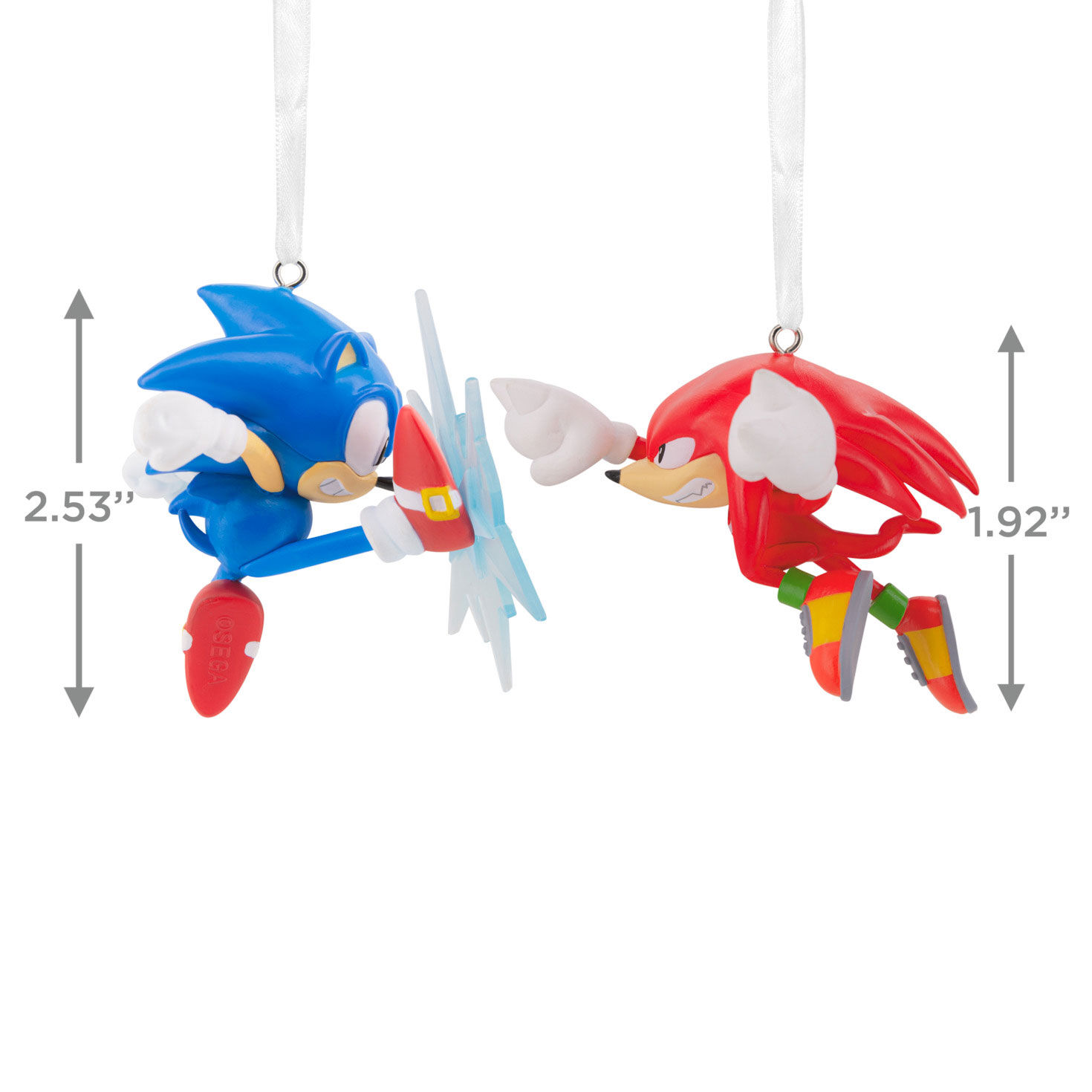 Sonic and Knuckles Christmas Ornaments measurement image number 6