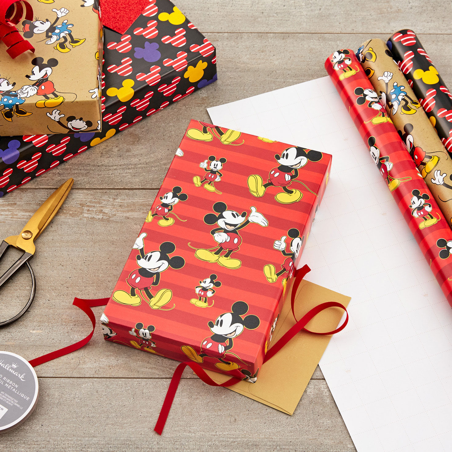 Disney Mickey Mouse Wrapping Paper Roll Assortment in use image number 2