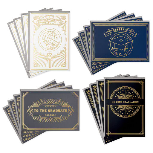 Stately Styles Graduation Cards Assortment, Pack of 16, 