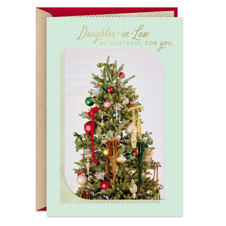 So Grateful for You Christmas Card for Daughter-in-Law