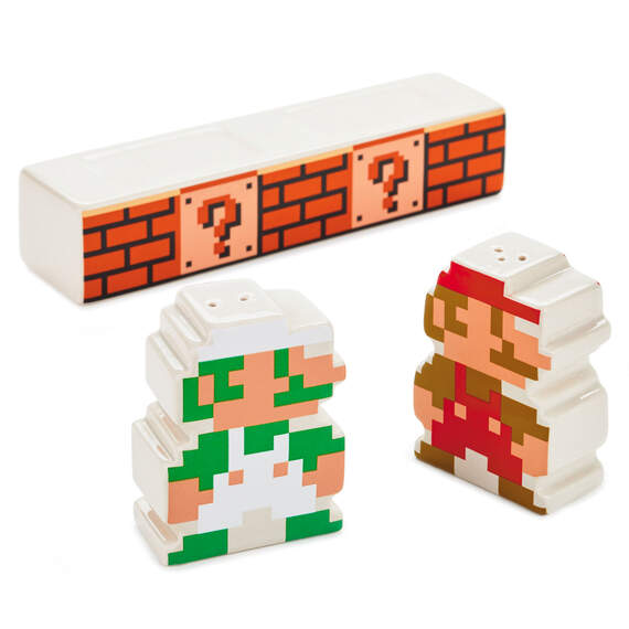 Nintendo Super Mario Bros.® Mario and Luigi Salt and Pepper Shakers, Set of 3, , large image number 3