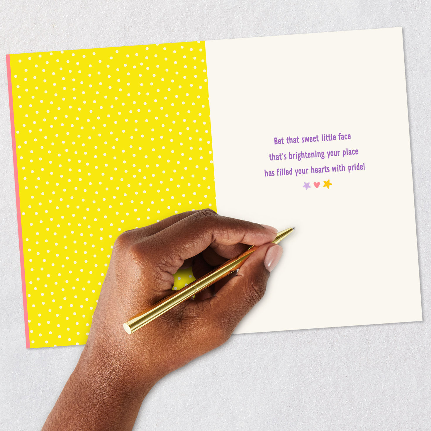 Baby Crib Hanging Toy Welcome New Baby Girl Card Signing card image number 6