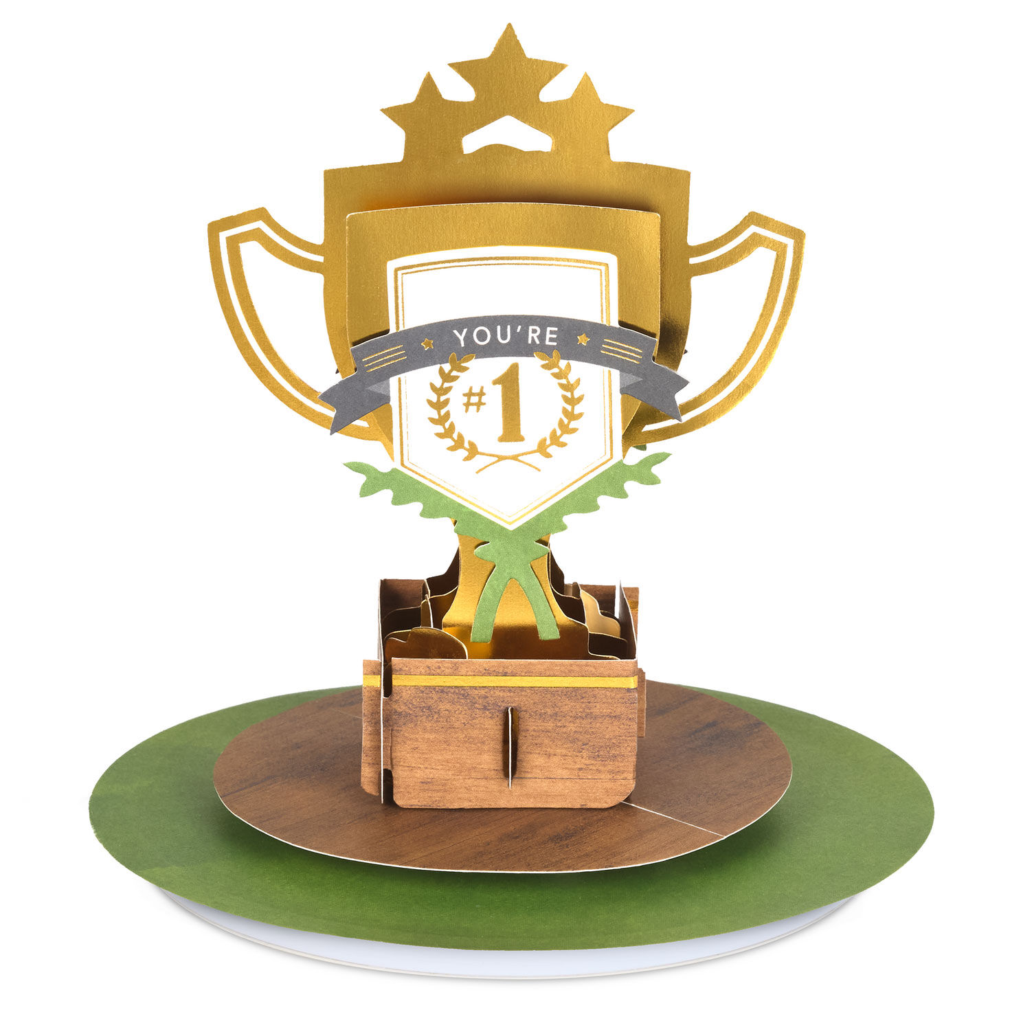 World's Best Dad Trophy Musical 3D Pop-Up Father's Day Card With Motion for only USD 14.99 | Hallmark