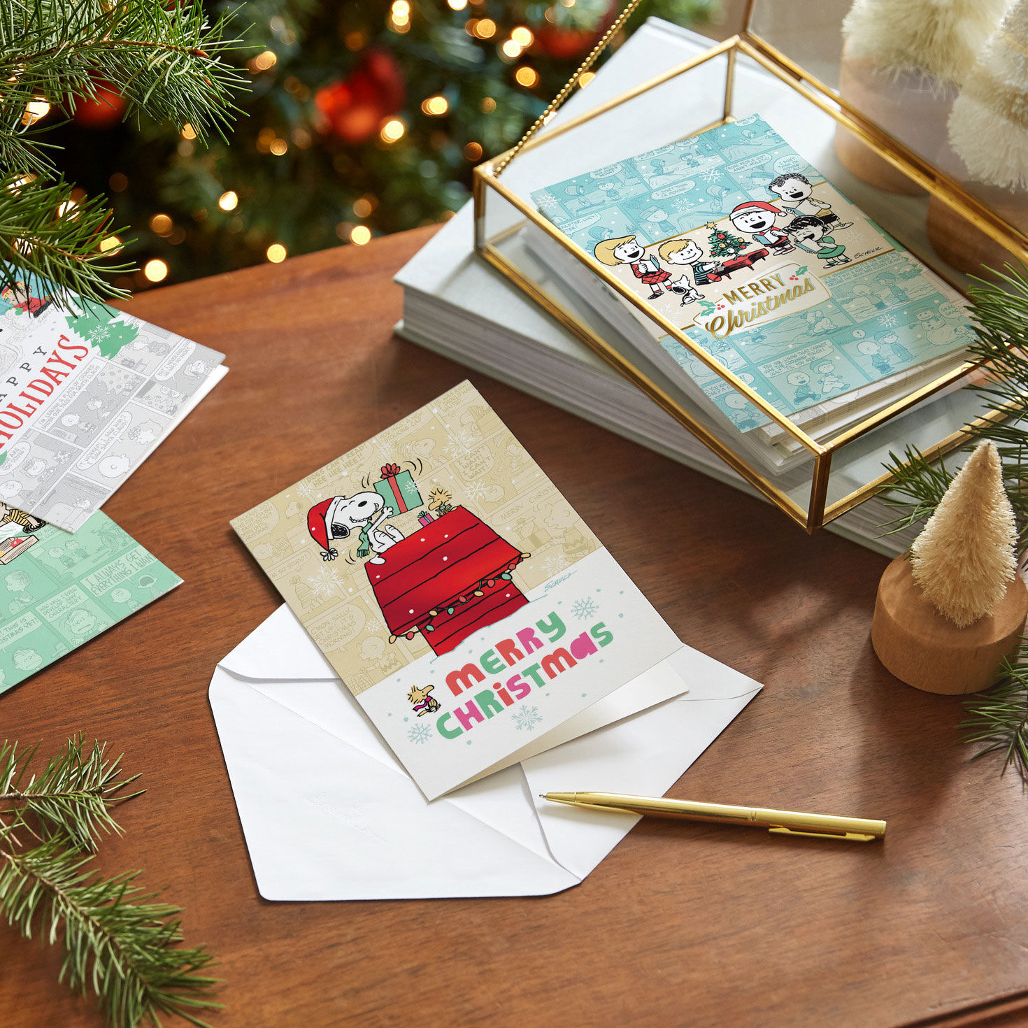 Peanuts&reg; Nostalgic Wishes Assorted Boxed Christmas Cards, Pack of 16, , large image number 8
