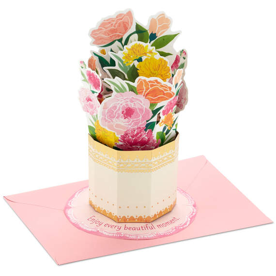 Enjoy Every Beautiful Moment Flower Vase 3D Pop-Up Mother's Day Card, , large image number 1