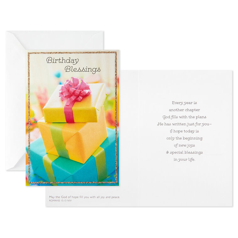 Colorful Assorted Religious Birthday Cards Card Front with Sentiment image number 4