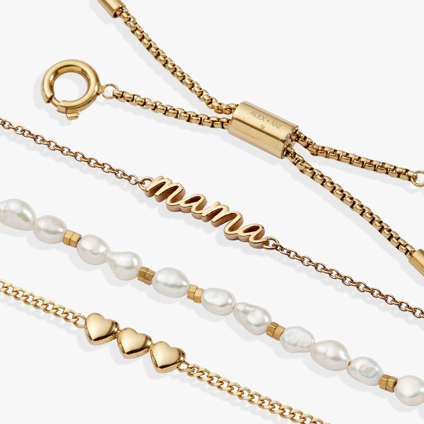 Alex And Ani Mama 'Home Is Where The Heart Is' Stranded&trade; Bracelet Set upclose view image number 2