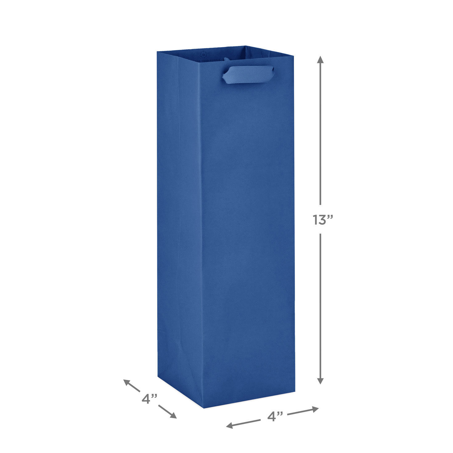Solid Royal Blue Wine Bag measurement image number 2