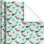 Flying Angels on Mint Christmas Wrapping Paper, 35 sq. ft., , large image number 1