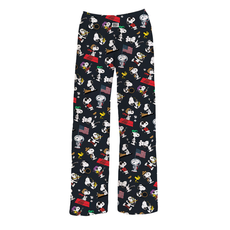 Brief Insanity Snoopy Through the Years Black Lounge Pants