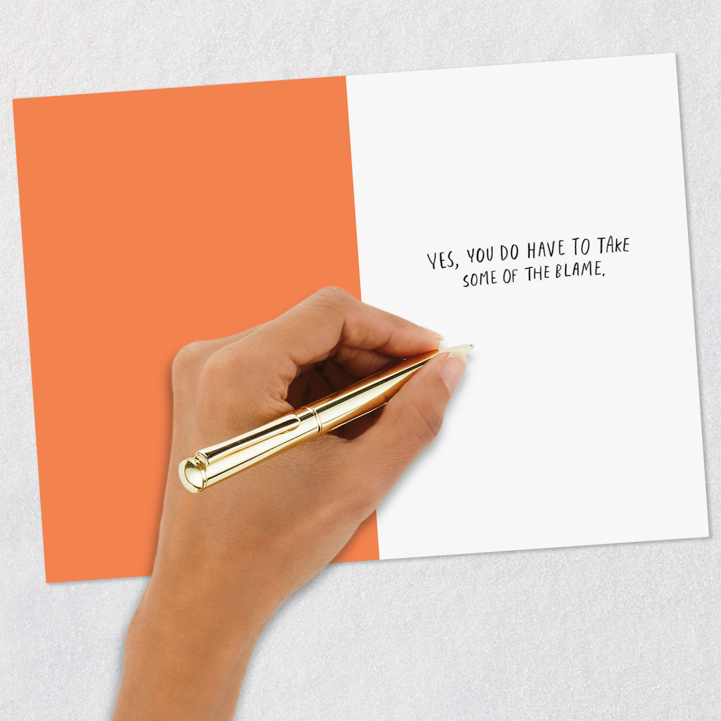 Cat on Couch Father's Day Card Signing card image number 6