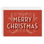 Red Vintage Design Personalized Christmas Card Card Front with Envelope image number 1