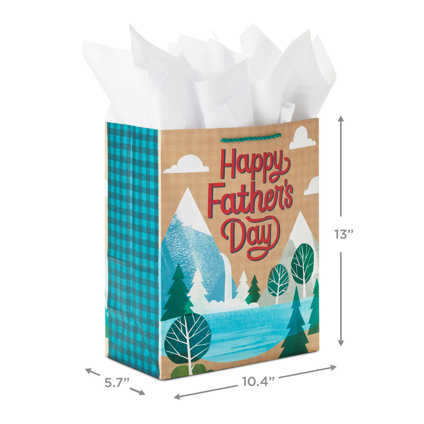 13" Mountain Scene Large Father's Day Gift Bag With Tissue for only USD 5.99 | Hallmark