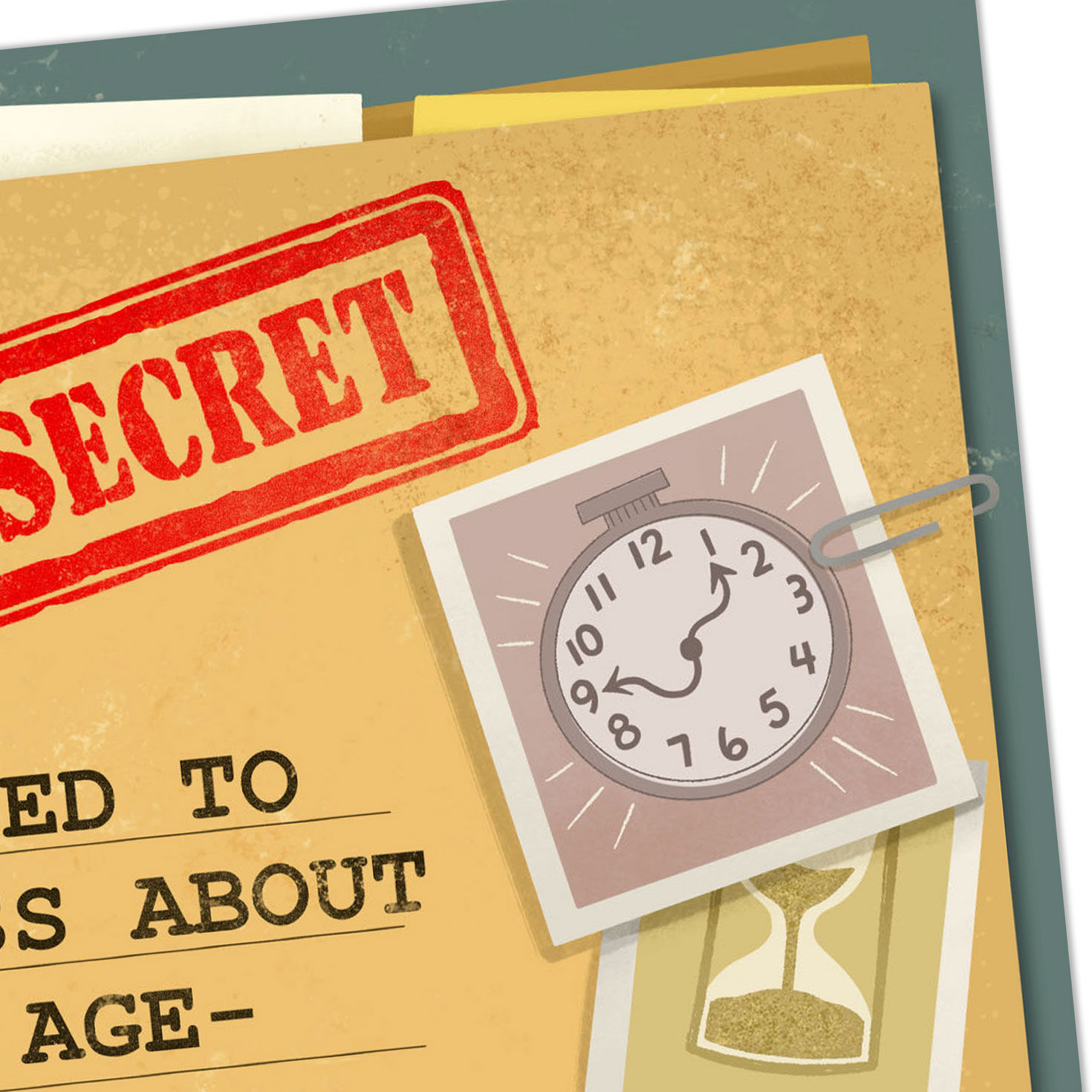 Top Secret Folder Funny Birthday Card, , large image number 4