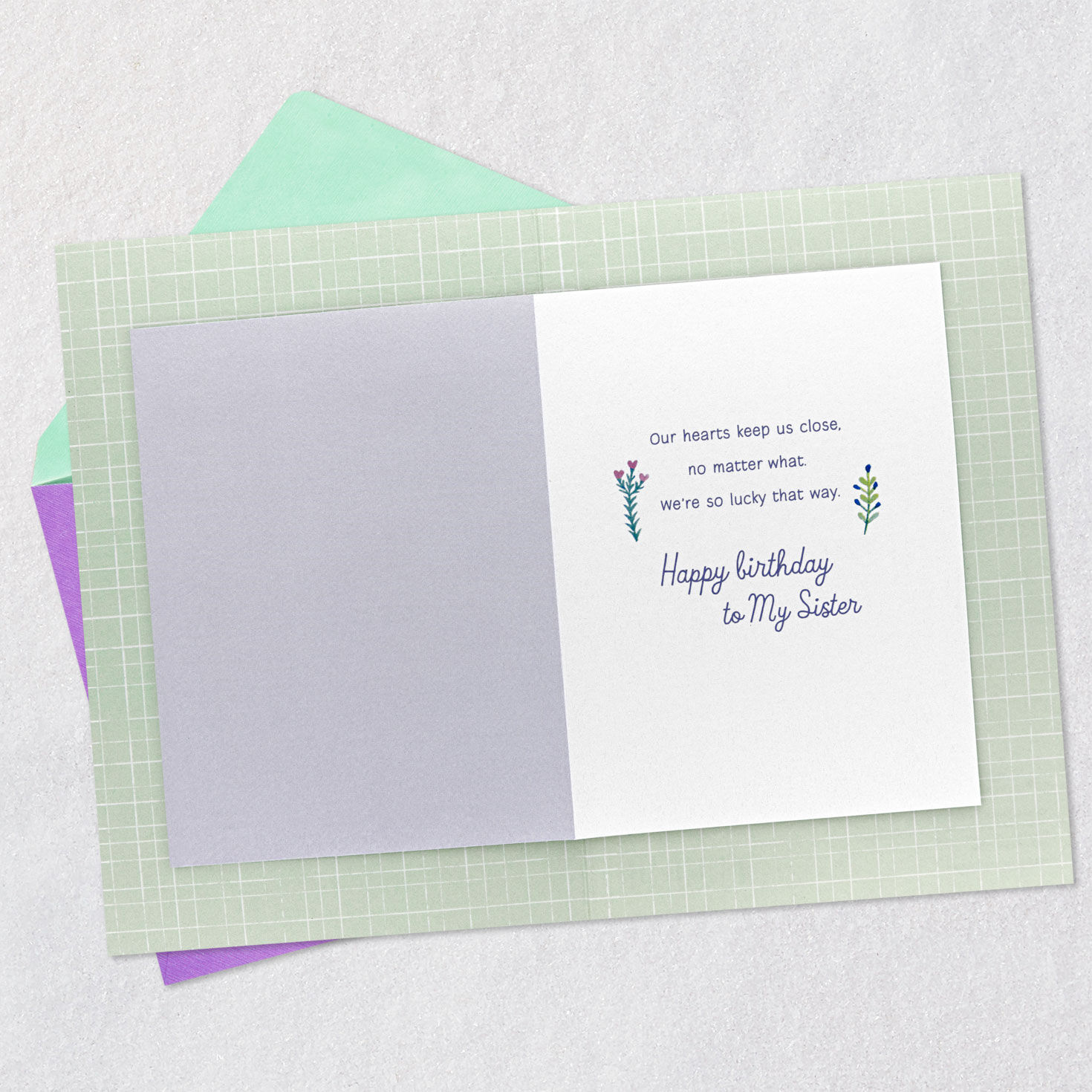 Our Hearts Keep Us Close Birthday Card for Sister, , large image number 3