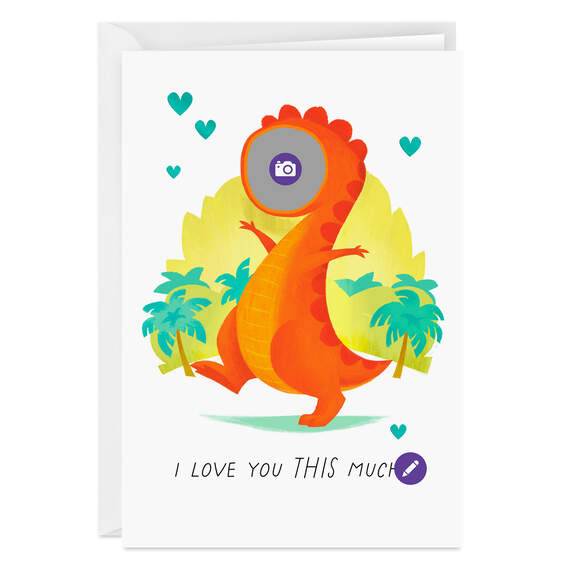 Personalized Fun Dinosaur Face Photo Card, , large image number 6