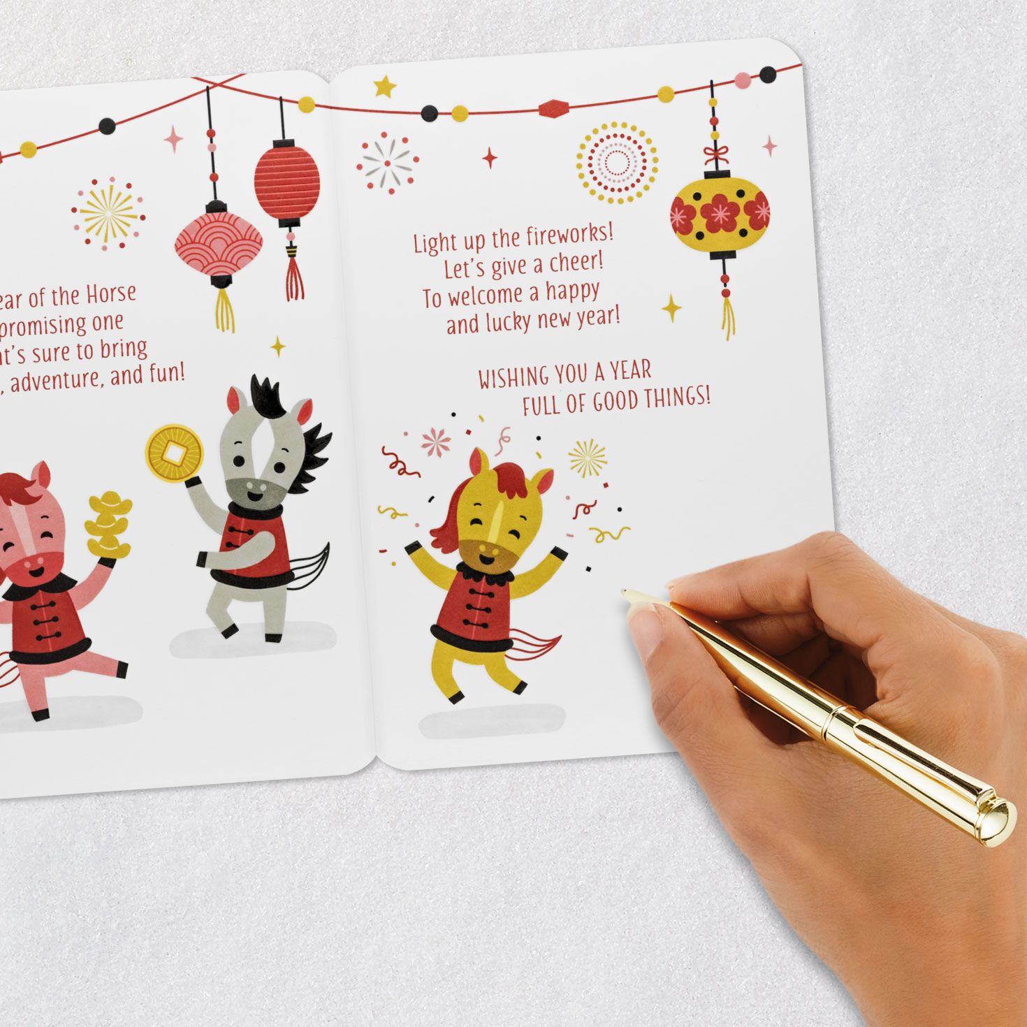 Year of the Horse 2026 Chinese New Year Card signing card image number 7