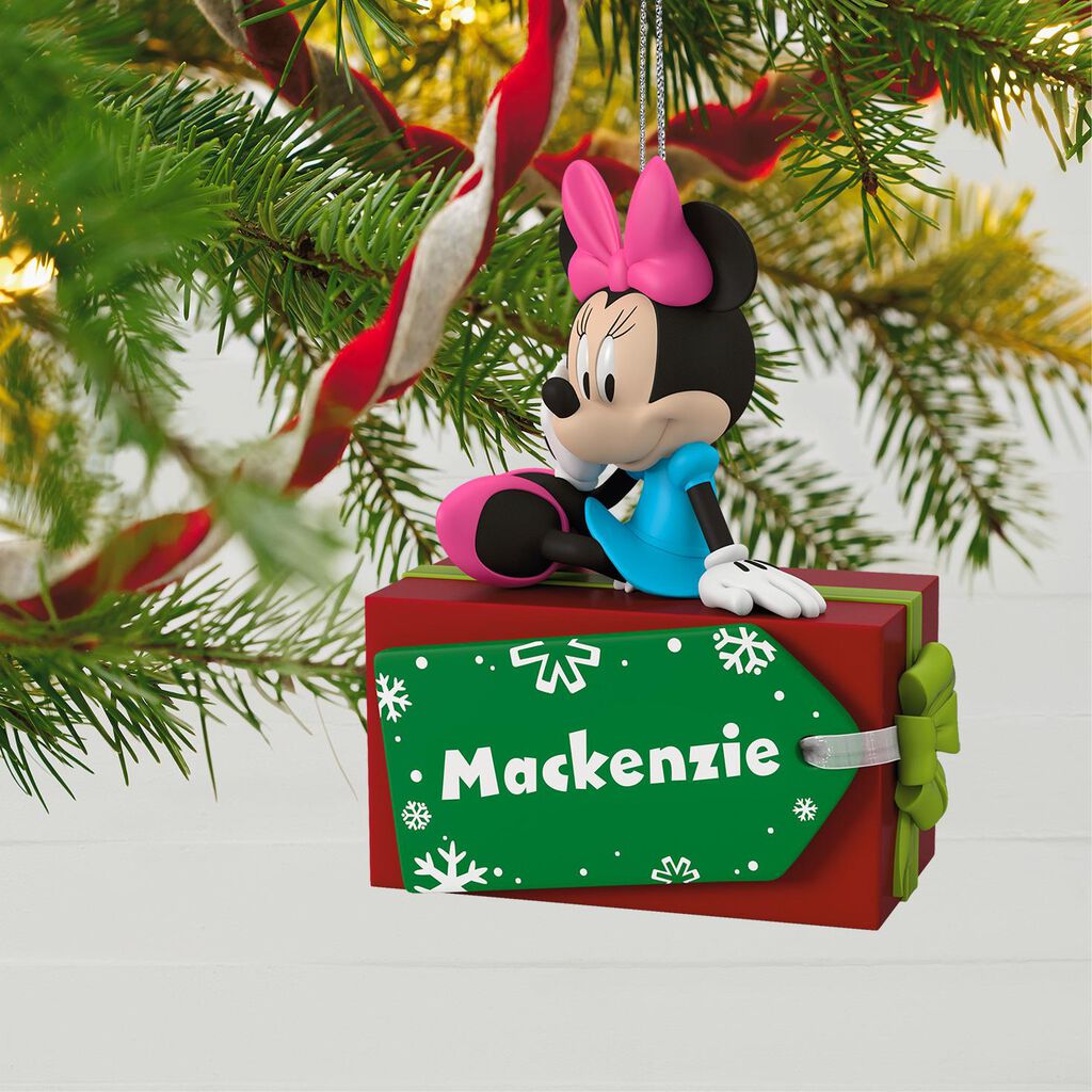 Disney Minnie Mouse Christmas Present Personalized Ornament