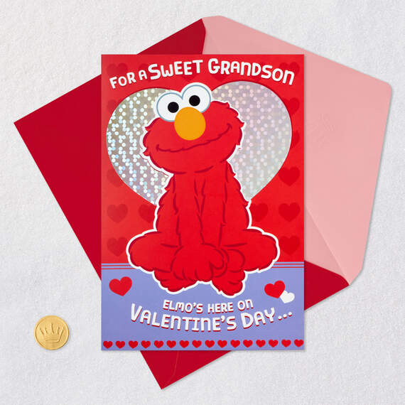 Sesame Street® Elmo Monster Hug Valentine's Day Card for Grandson, , large image number 4