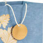 13" Gold Leaves on Chambray Blue Large Gift Bag, , large image number 4