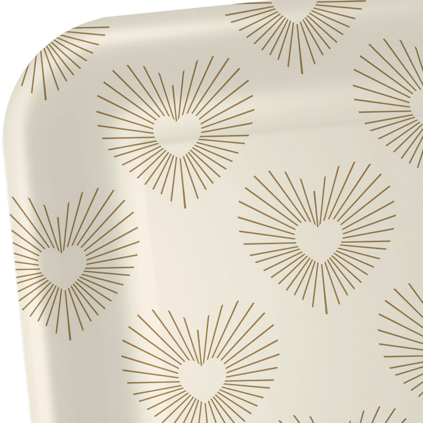 Gold Hearts on Ivory Square Dessert Plates, Set of 8 for only USD 3.99 | Hallmark