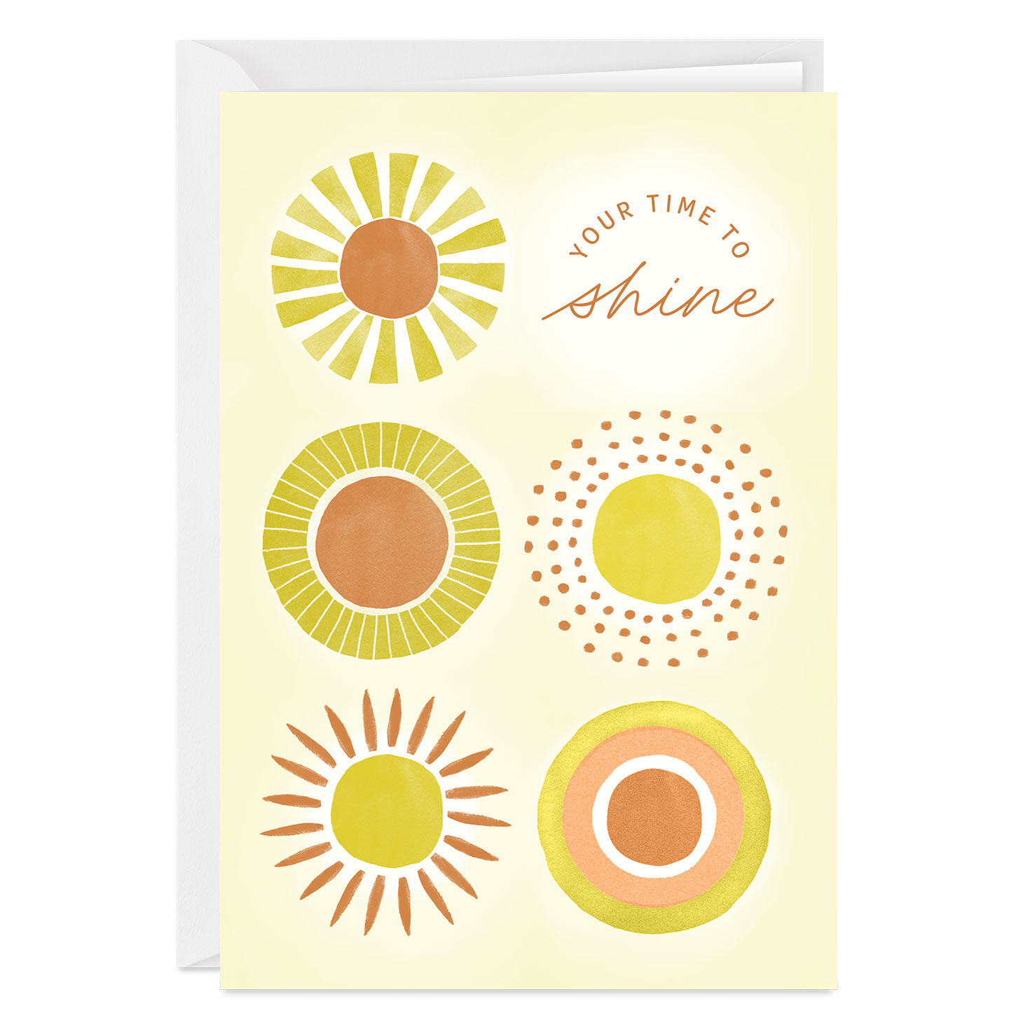 Grid of Orange Yellow Suns Personalized Card front image number 1
