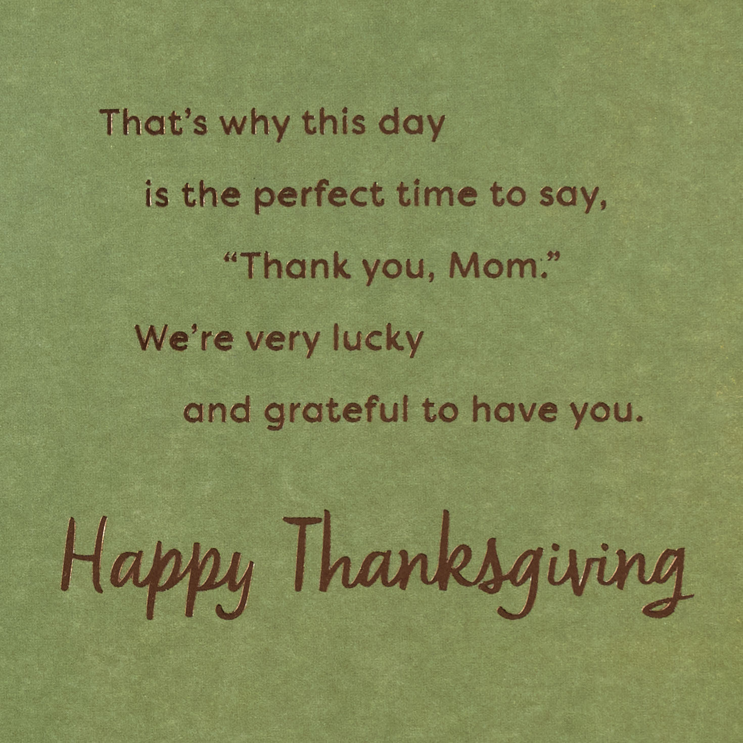 Fall Wreath on White Door Thanksgiving Card for Mom Sentiment image number 3