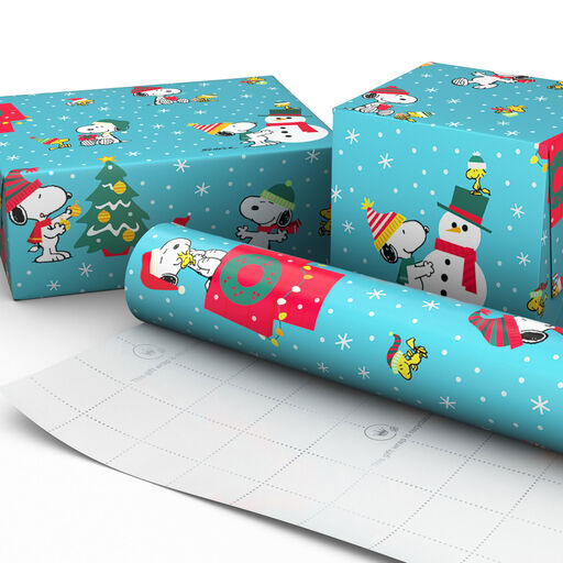 Peanuts® Snoopy Scenes Jumbo Christmas Wrapping Paper, 70 sq. ft., 