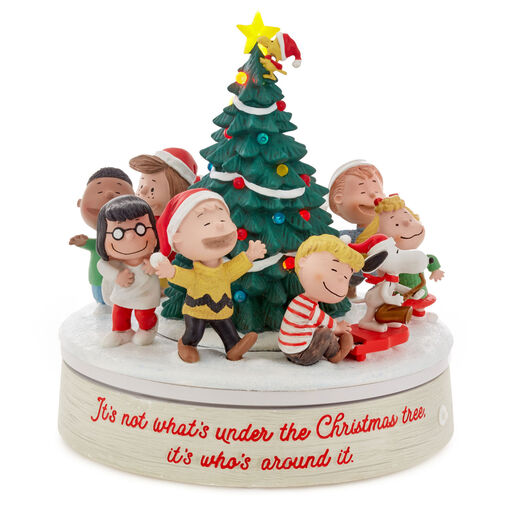 Peanuts® Gang Around the Christmas Tree Musical Tabletop Figurine With Motion, 9.25", 