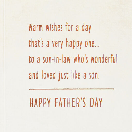 Wonderful and Loved Father's Day Card for Son-in-Law, 