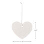 Die-Cut Embossed White Heart Gift Trim measurement image number 3