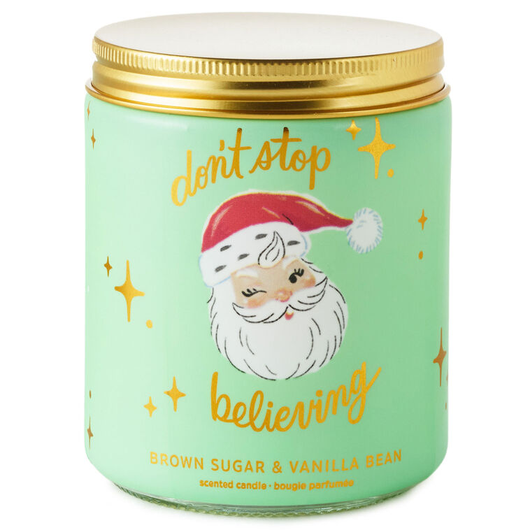 Don't Stop Believing Brown Sugar and Vanilla Bean Scented Jar Candle, 7 oz.