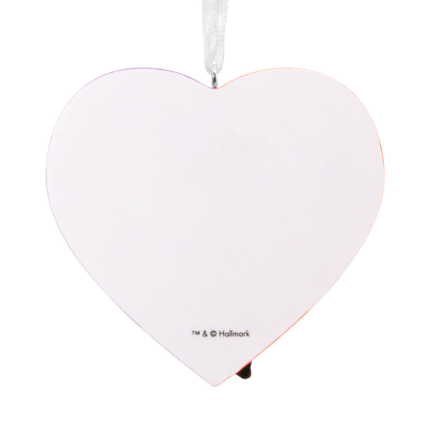 Rainbow Heart With Butterflies Christmas Ornament Back image number 6