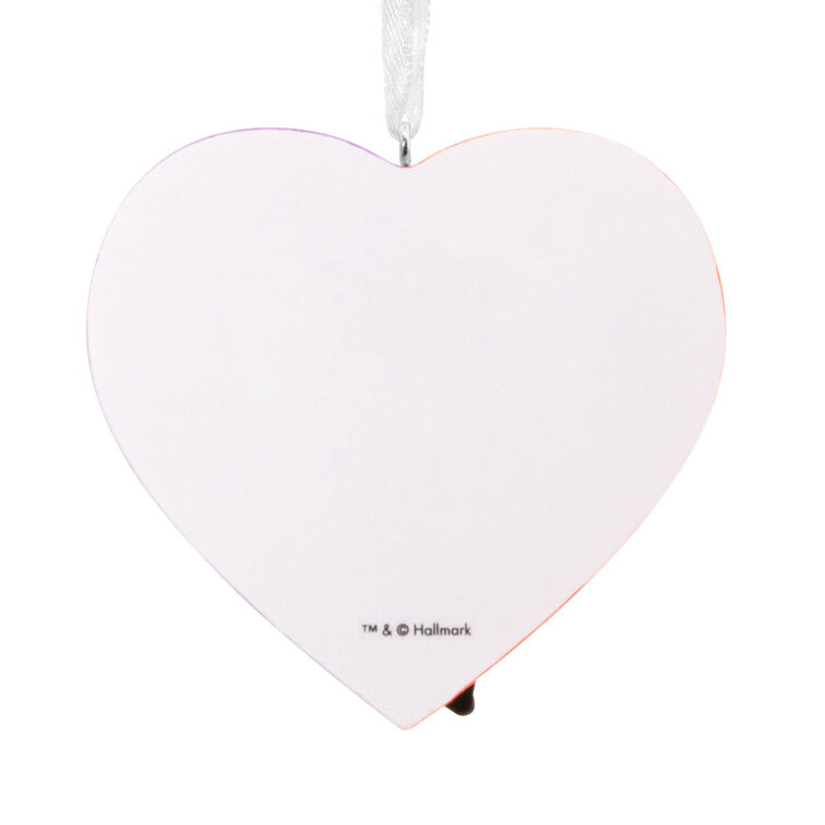 Rainbow Heart With Butterflies Christmas Ornament Back image number 6